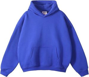 Sweat-shirt à capuche pour homme 100% coton tissé avec fermeture éclair, coupe classique, couleur unie, décontracté, pour l'automne, impression numérique, style urbain - Product Image 2