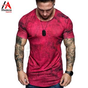 Camiseta de compresión con cuello redondo para hombre con estilo Ajuste cómodo Diseño de moda Estampado gráfico azul 100% algodón Venta al por mayor Ropa deportiva - Product Image 6