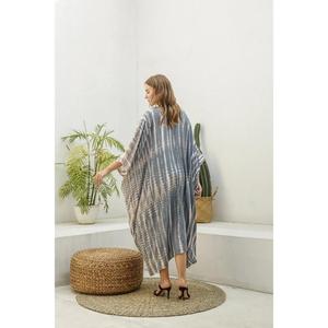 Womens Tie Dye Kaftan <b>Cardigan</b> Loose Flowing Maxi Kimono Beach Cover Up - Product Image 6