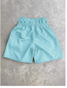 Men s Light Blue Printed Bermuda Shorts With Drawstring Waist And Pockets Breathable Casual Street Style From New York - Product Image 4
