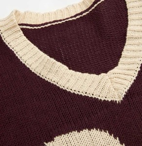 Varsity College Style Knit Sweater Oversized Soft Knit <b>Jumper</b> <b>Warm</b> Elegant Pullover for Winter Season Collection Breathable - Product Image 4