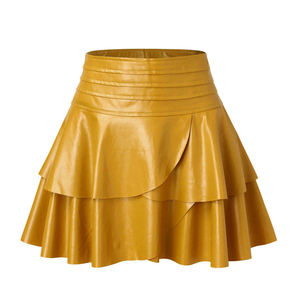 กระโปรงหนังแท้เอวสูงคุณภาพสูงสำหรับผู้หญิง ทรงตรงยาวระดับเข่า เหมาะสำหรับงานทางการ ระบายอากาศได้ดี เป็นมิตรกับสิ่งแวดล้อม ทรงเข้ารูป ดูเป็นธรรมชาติ - Product Image 1