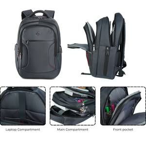 Large Capacity 26L Portable Laptop <b>Backpack</b> 1067 <b>Waterproof</b> 15 Inch Business <b>Men</b> PVC Coated Nylon USB RFID OEM/ODM Carrying - Product Image 5