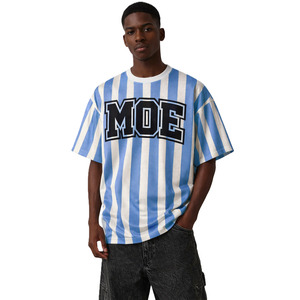 Maillot de football américain surdimensionné rayé Y2K en mesh, avec numéro graphique vintage, style streetwear hip-hop, personnalisable - Product Image 3
