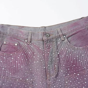 Shorts en jean personnalisés avec logo, style décontracté, délavage foncé, poches plaquées, coupe ample pour hommes - Product Image 4