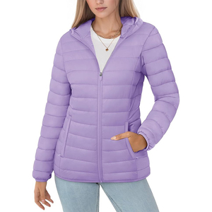 OEM Custom Service <b>Lightweight</b> <b>Women</b> Winter Wear Breathable Canvas Woven Nylon Waterproof Casual Customized Quilted <b>Jackets</b> - Product Image 6
