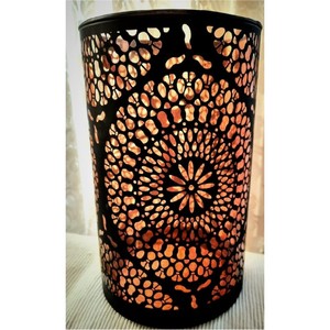 Modern Black Metal <b>Tealight</b> Candle Holder Geometric Lattice Votive <b>Lantern</b> Decorative Iron Mesh T-Light Stand for Home Decor - Product Image 4