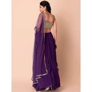 Atractivo Purple Georgette Events Party Wear Lehenga Choli Con Dupatta - Product Image 4