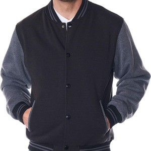 Customizable Front Logo Waterproof Windproof Breathable Varsity <b>Jacket</b> Button Closure Casual <b>Fleece</b> <b>Lined</b> Men Varsity <b>Jacket</b> - Product Image 6