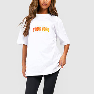 Camiseta de Algodón para Mujer, Tops de Moda, Camiseta de Manga Corta con Cuello Redondo, Logotipo Personalizado Impreso, Letras Divertidas, Camisetas Casuales - Product Image 5