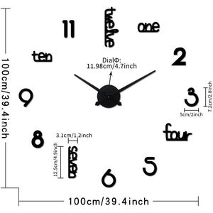 Grande orologio da parete acrilico moderno Deco silenzioso orologio decorativo unico per soggiorno camera da letto casa ufficio Hotel - Product Image 2