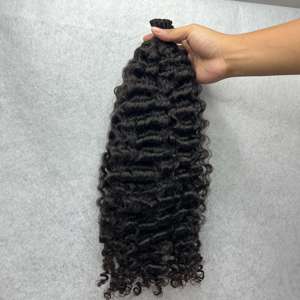 I Tip Extensions 100% Raw Virgin Human Hair Super Double Drawn Hair Toda la textura se puede teñir - Product Image 3