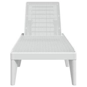 Chaise longue réglable en hauteur standard en polypropylène blanc à 100 % - Product Image 4