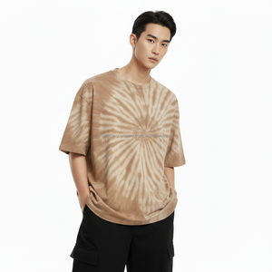 T-shirt Tie-Dye Multicolore Personnalisé 100% Coton Fait Main Motif Spirale Homme Uni Qualité Supérieure Coloré Vente en Gros - Product Image 6