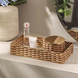 Bandeja Rectangular de Ratán de Nuevo Diseño, Ecológica, Apta para Lavavajillas, Duradera, Pulida, Moderna, Decorativa para Fiestas - Product Image 2