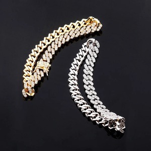 Chaîne de cheville et bracelet cubain Iced Out en CZ taille ovale, plaqué or, bijoux de fête Hip Hop - Product Image 6