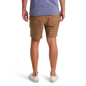Shorts Bermuda Marron pour Homme, Couleur Unie, Logo Avant, Taille Mi-Haute, Fermeture à Cordon, Style Décontracté, Polyester, Séchage Rapide, Respirant - Product Image 4