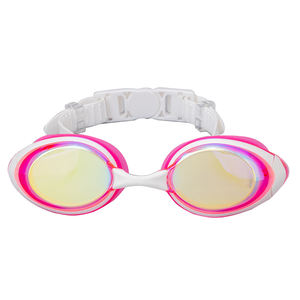 Custom Label Anti-fog Adjustable Silicone Headband <b>Swimming</b> Goggles with Replaceable Nose Clip - Product Image 2