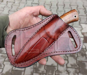 Cuchillo de Caza D2 de Acero Hecho a Mano Personalizado OEM, Cuchillo EDC de Hoja Fija con Mango de Madera para Camping y Actividades al Aire Libre con Funda de Cuero, Regalo - Product Image 5