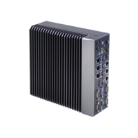 Micro computadora I3/I5/I7 DC 24V caja sin ventilador PC Windows 10 6 LAN 8USB 4 puertos serie computadora integrada