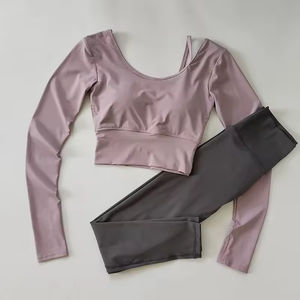 Vêtements de yoga pour femmes, haut court, soutien-gorge de sport haute résistance, vêtements de gym, ensemble short pour femmes, tenue de fitness pour femmes - Product Image 5