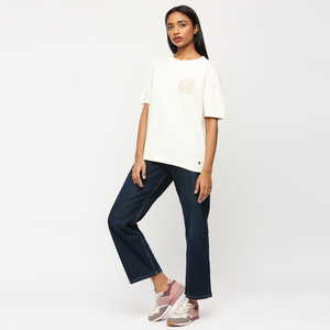 เสื้อยืดคอกลมผู้หญิง ผ้าฝ้ายผสมโพลีเอสเตอร์ เนื้อนุ่ม น้ำหนักเบา แขนสั้น สไตล์ลำลอง เสื้อฤดูร้อน ขายส่งจำนวนมาก ผู้จัดจำหน่าย - Product Image 6