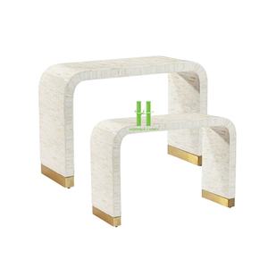 Juego de muebles de dos tamaños para sala de estar, consola de Color Beige, mesas, mopa, café y mesa final, OEM, muebles de Hotel, mesa lateral - Product Image 1