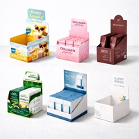 Boîte de présentation de comptoir PDQ CDU |   Emballage prêt à l'emploi pour les étagères de vente au détail, fabriqué avec des matériaux recyclés écologiques, pour les collations, les compléments alimentaires, présentoir POS