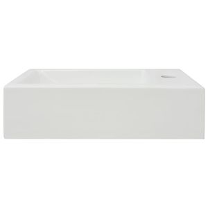 Lavabo rettangolare in ceramica bianca con rubinetto 18.1 \ "x10 \" x4.7 \" - Product Image 4