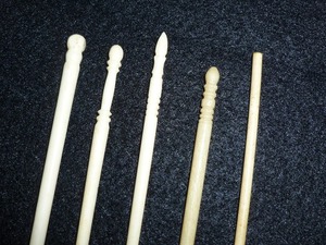 เข็มโครเชต์ทำจากกระดูกขัดเงา น้ำหนักเบา สำหรับงานถักโครเชต์ - Product Image 3