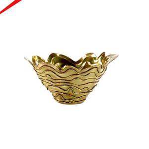 Nouvel arrivage de motifs, bol de service en métal de haute qualité, plaqué or, texture martelée, décoration de table, bol à noix - Product Image 6