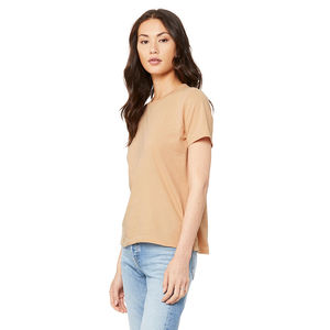 T-shirt pour femme de qualité supérieure, 100% coton, coupe classique, col rond, respirant, léger, manches courtes, écologique - Product Image 4