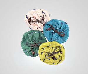Pochettes à cordon en tissu faites à la main, motif Pie bleue de Taïwan, couleurs rose, jaune, vert, bleu, style art populaire, promotionnelles - Product Image 2