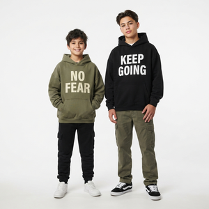 Sweat à capuche décontracté en coton pour garçons, pull doux et confortable pour enfants, haut à capuche chaud, vêtement de mode quotidien - Product Image 2