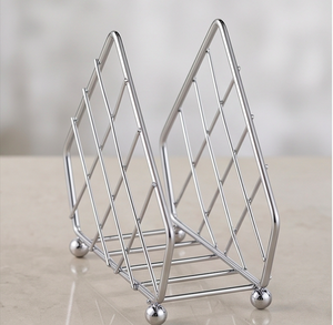 Modern Metal Napkin Holder With Diamond Grid Design Durable Unique Design For Kitchen Tabletop Use And Dining Use - Product Image 1