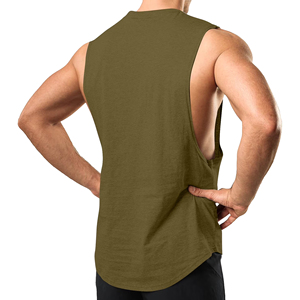 Débardeur de sport pour homme, sans manches, en coton personnalisé, séchage rapide, mélange Spandex/Coton, OEM ODM, vêtements d'entraînement fitness, toutes tailles - Product Image 6