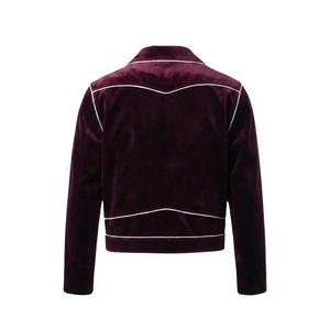 Latest 2026 Fashion Hot Selling Customized Unisex Winter Solid Color Casual <b>Velvet</b> <b>Jackets</b> Stand Collar Front Logo High Street - Product Image 2