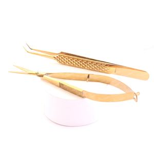 Meilleurs outils Pince à cils semi-incurvée en acier inoxydable de marque privée personnalisée Pointe pointue emballée dans une pochette d'une pièce - Product Image 2