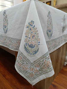 Artisanat Sanvi K : Tapis vintage 100 % coton, fait main, imprimé au bloc, motif floral, lavable, absorbant, personnalisable, élégant, pour les fêtes - Product Image 4