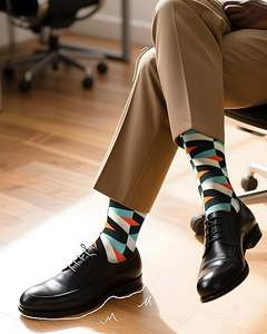 Chaussettes d'hiver décontractées pour hommes de qualité supérieure, personnalisables, respirantes, confortables, en Spandex/Nylon tricoté, résistantes aux déchirures - Product Image 1