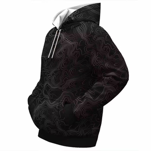 Meilleur prix pour sweat à capuche décontracté pour homme, design personnalisé OEM pour l'hiver, faible MOQ, impression numérique sur tissu polyester/coton - Product Image 5