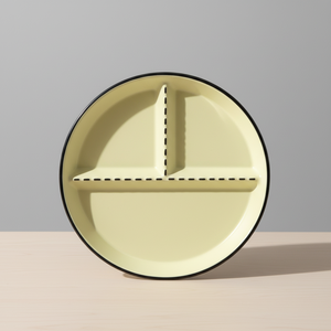 Premium Quality 3460894-21.5 STONEWARE 8.5 INCH <b>THREE</b> GRID PLATE - Product Image 5