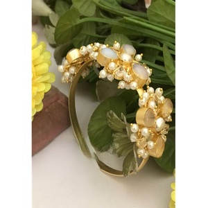 Pulsera de perlas auténticas de primera calidad, diseño antiguo y fusionado, nuevo diseño para fiestas y bodas, para mujeres y niñas. - Product Image 2