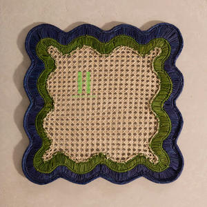 สินค้าหัตถกรรมที่ต้องมี แผ่นรองจานสานจากหญ้าทะเลธรรมชาติ ทำมือ ตกแต่งสไตล์โบโฮ เป็นมิตรกับสิ่งแวดล้อม เส้นผ่านศูนย์กลาง 35 ซม. ช่วยเพิ่มความสวยงามให้กับการรับประทานอาหาร - Product Image 1