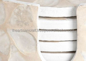 Posavasos elegantes de nácar, juego de 6 posavasos decorativos hechos a mano para mesa de centro, hogar, cocina y comedor, uso - Product Image 5