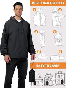 เสื้อแจ็คเก็ตกันลมลดราคาพิเศษ ปี 2026 รับผลิตแบบ OEM พร้อมสกรีนโลโก้ ผลิตจากโพลีเอสเตอร์ 100% กันน้ำ ซิปหนา สำหรับฤดูหนาว  แบบเย็บต่อผ้า  ลายพิมพ์ 3 มิติ สำหรับผู้ชาย - Product Image 4