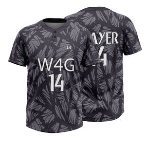 Maillot de baseball personnalisé, uniforme d'équipe personnalisé, impression intégrale, noir, grande taille, respirant, séchage rapide, toutes saisons - Product Image 1