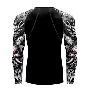 Rashguard MMA unisexe de haute qualité, nouveau design, personnalisable, confortable, manches longues, écologique, antibactérien, séchage rapide, doux - Product Image 3