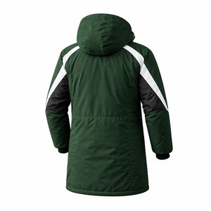 Wholesale Swim <b>Parka</b> <b>Jacket</b> <b>Waterproof</b> Hooded Long Winter Coat Black Green with Fleece Lining Custom Logo Team Sports <b>Jacket</b> - Product Image 4