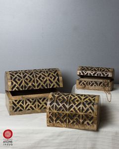 Premium Design Wooden Decorative Storage <b>Boxes</b> Mango Wood <b>Boxes</b> and Acacia Wood <b>Boxes</b> Wood <b>Boxes</b> At Factory Wholesale Price - Product Image 3
